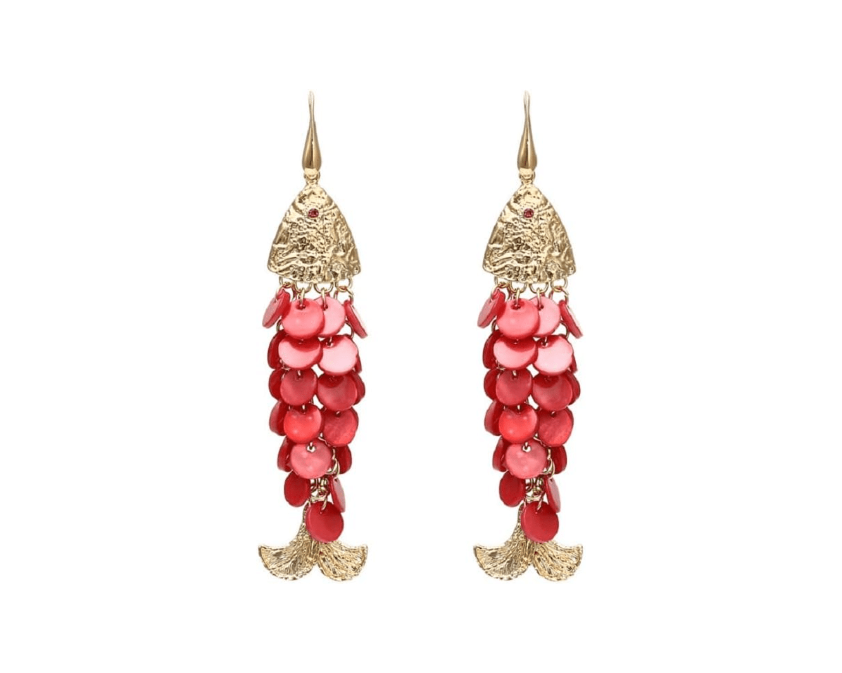 Cute Animal Fishbone Tassel Earrings