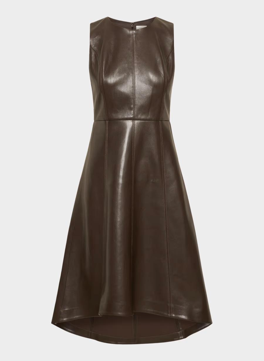 Unreal Leather fit-and-flare dress