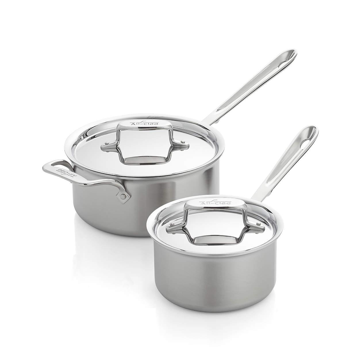All-Clad ® d5 ® 1.5 qt Brushed Stainless Steel Saucepan with Lid