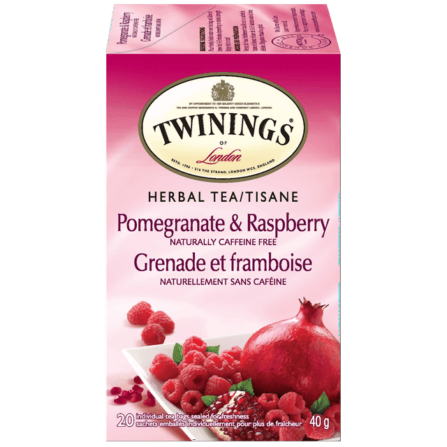 Twinings Pomegranate Raspberry Herbal Tea, Pack of 20 Tea Bags