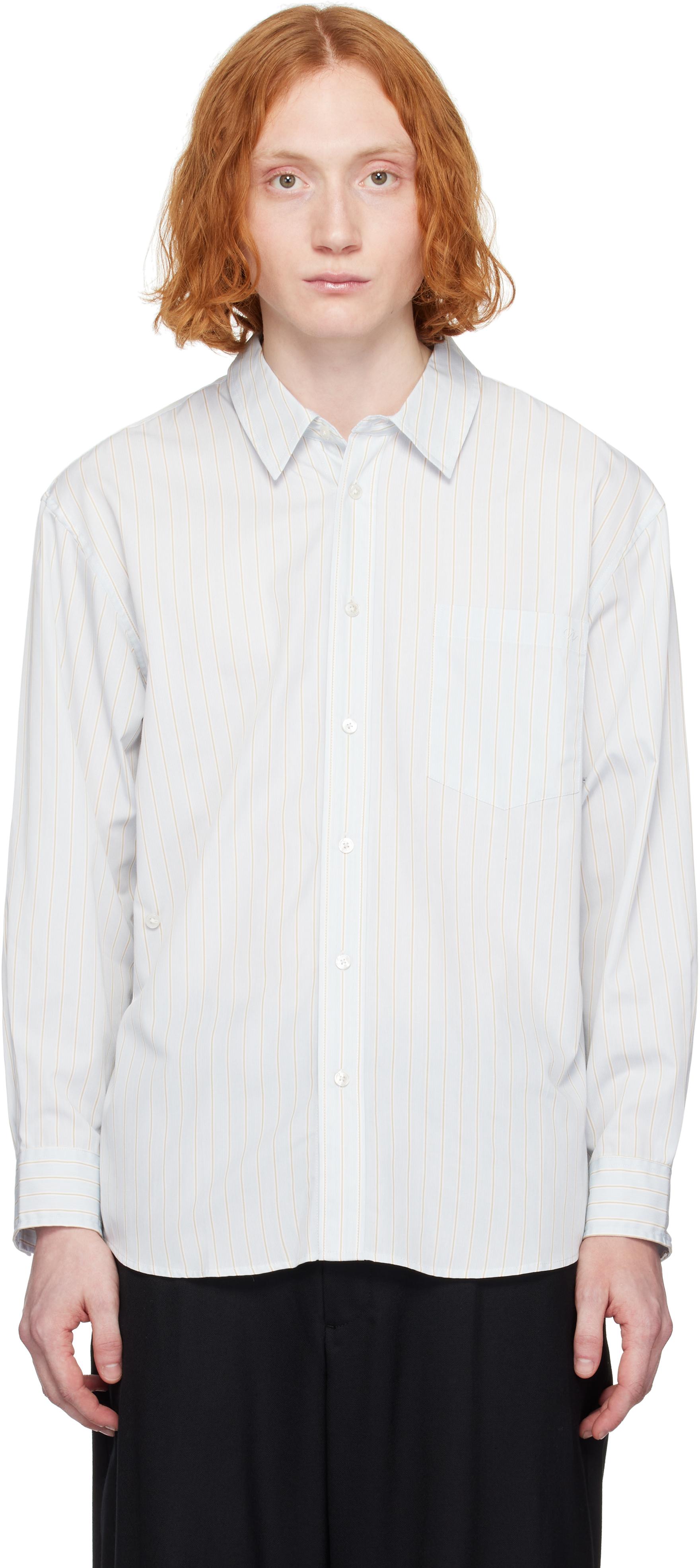 Dunst Blue Oversized Striped Shirt