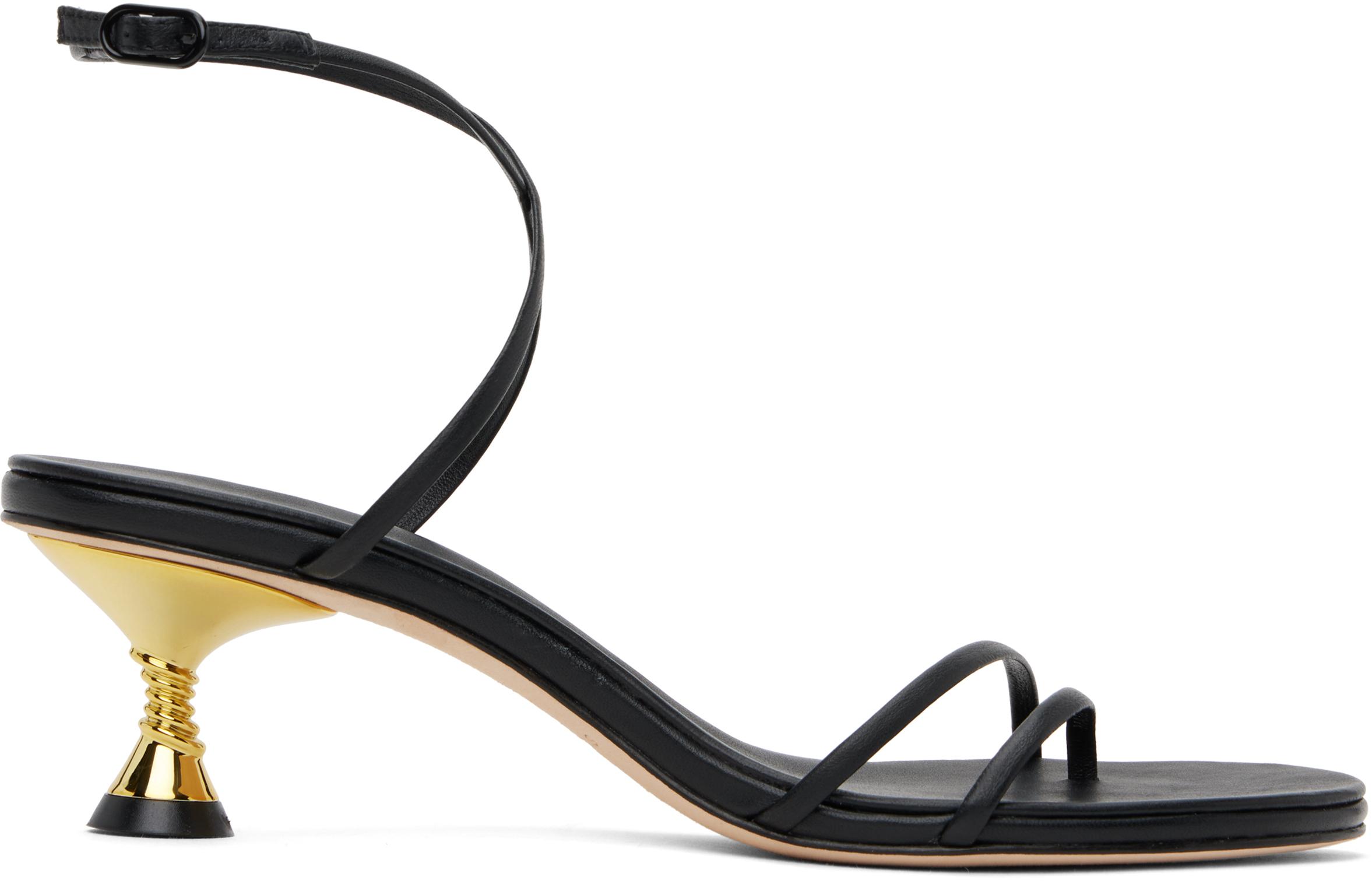Studio Amelia Black Helix 50 Heeled Sandals