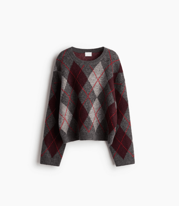 Jacquard-Knit Sweater