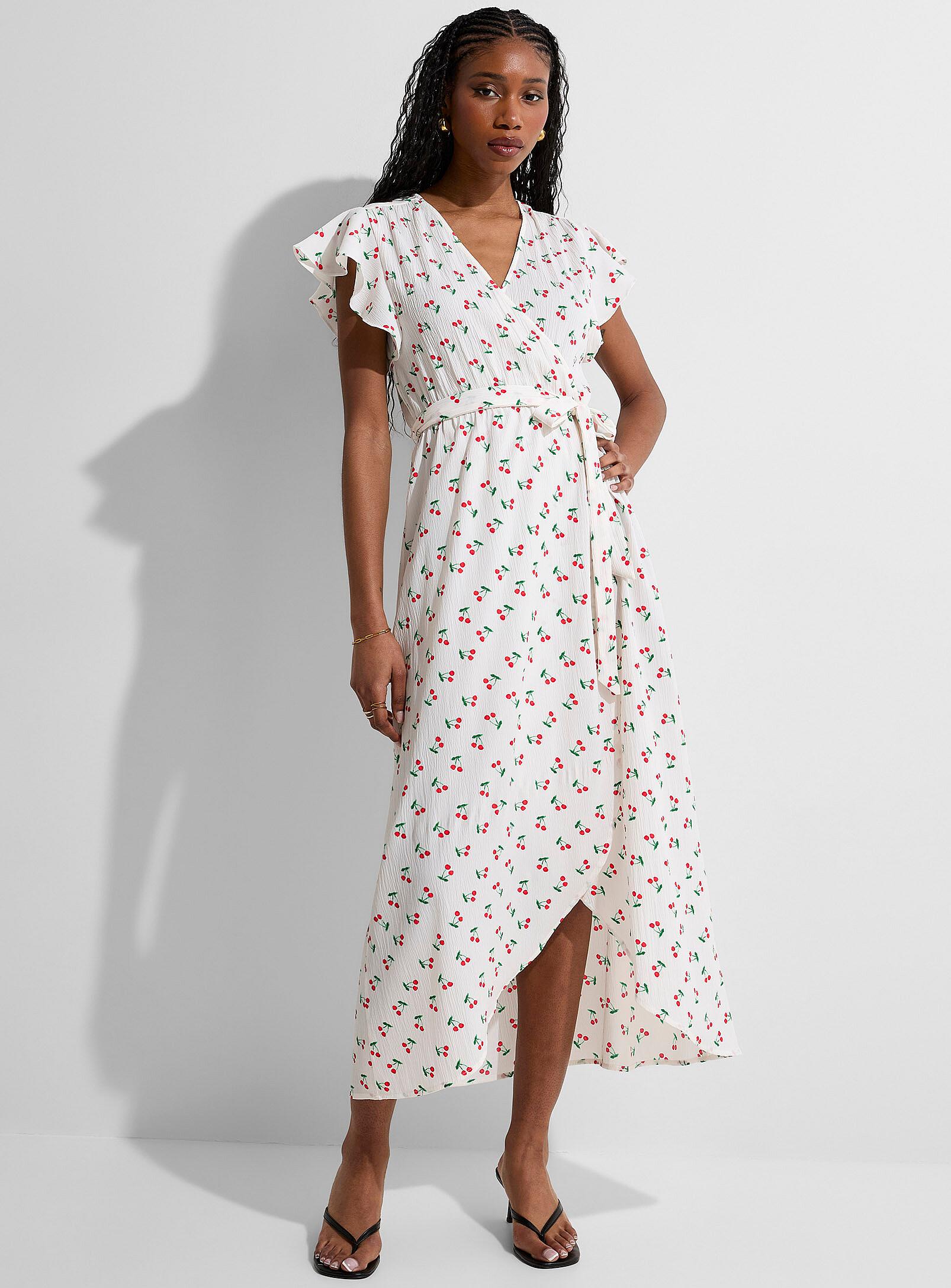 Vero Moda - Women's Ruffled sleeves crossover dress