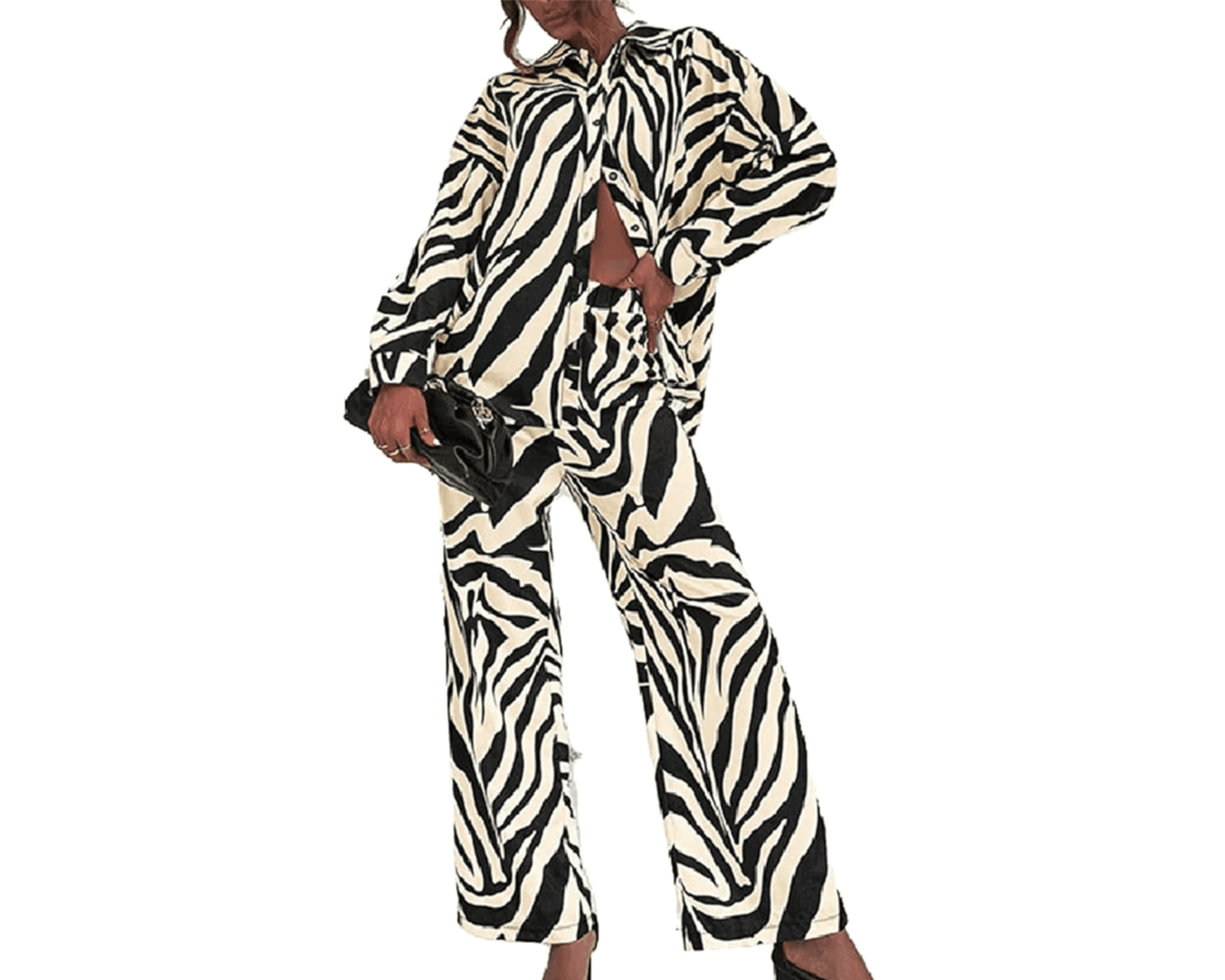 2 Piece Y2K Zebra Set