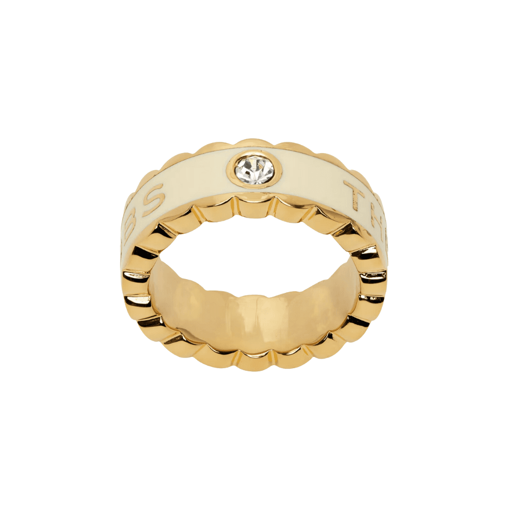 Gold & Off-White 'The Scallop Medallion' Ring