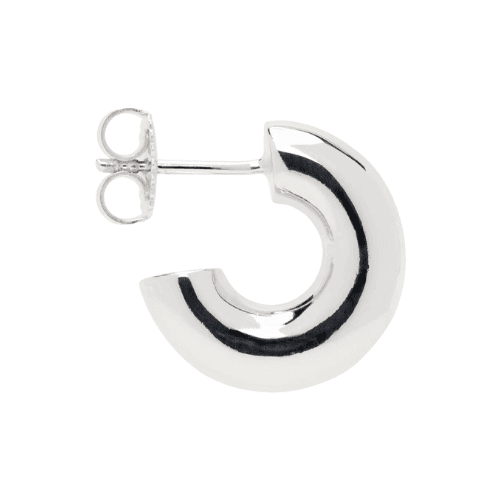 Silver Tempelhofer Hoop Single Earring