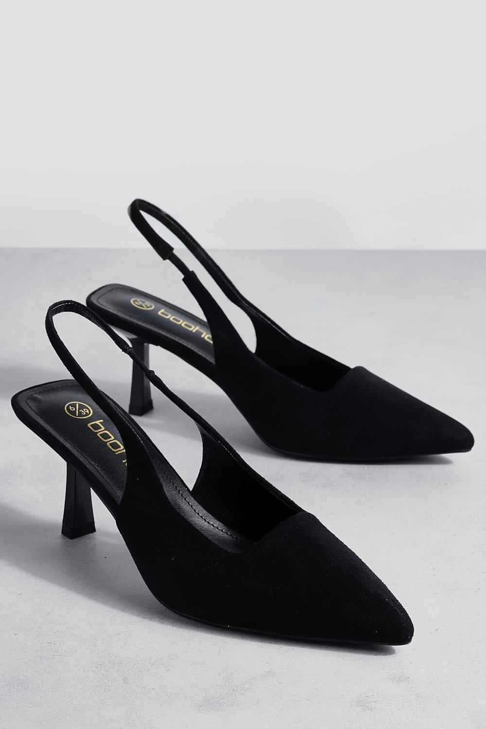 Low Stiletto Slingback Court Shoe