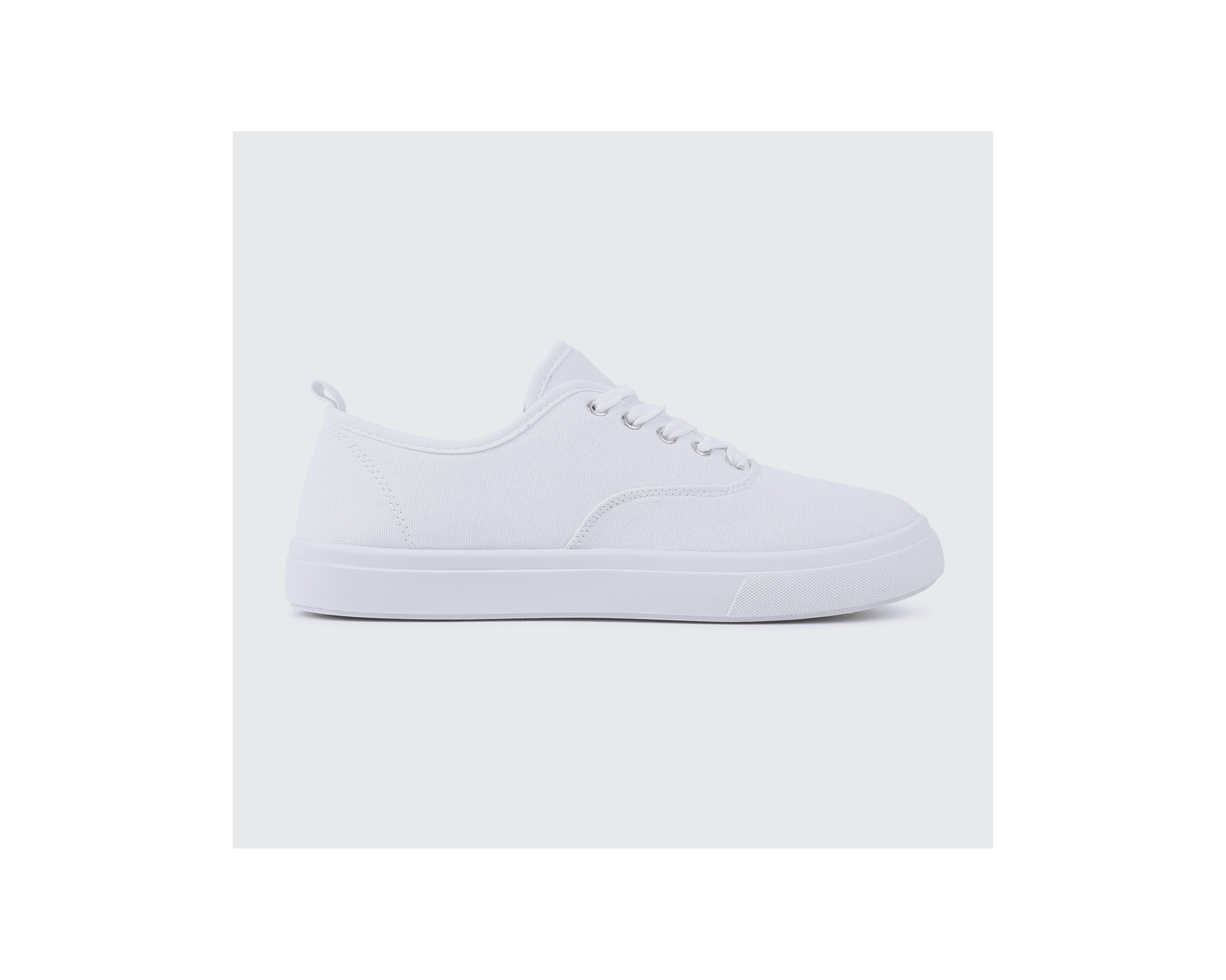 Ardene Low Top Canvas Sneakers in White