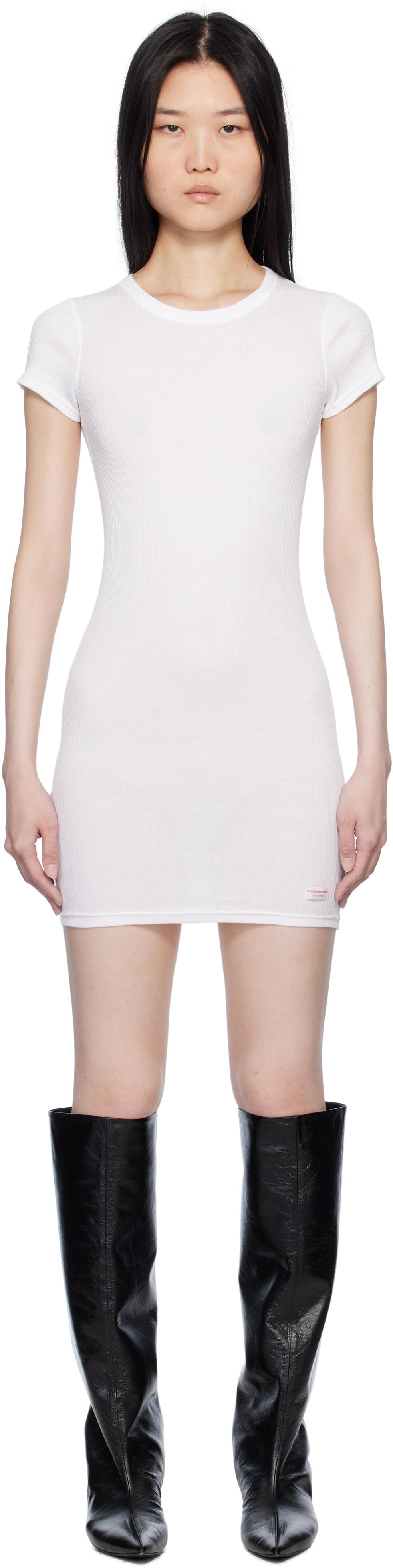 Alexander Wang White Short Sleeve Loungewear Minidress