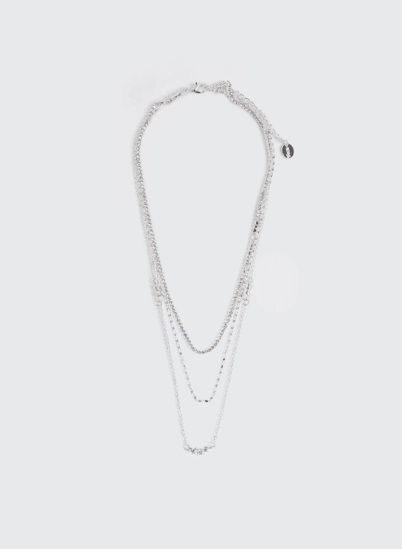 Three-Row Crystal Necklace