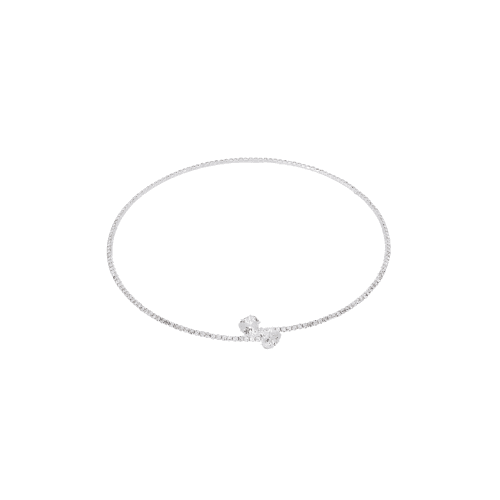 Heart-charm crystal-embellished necklace