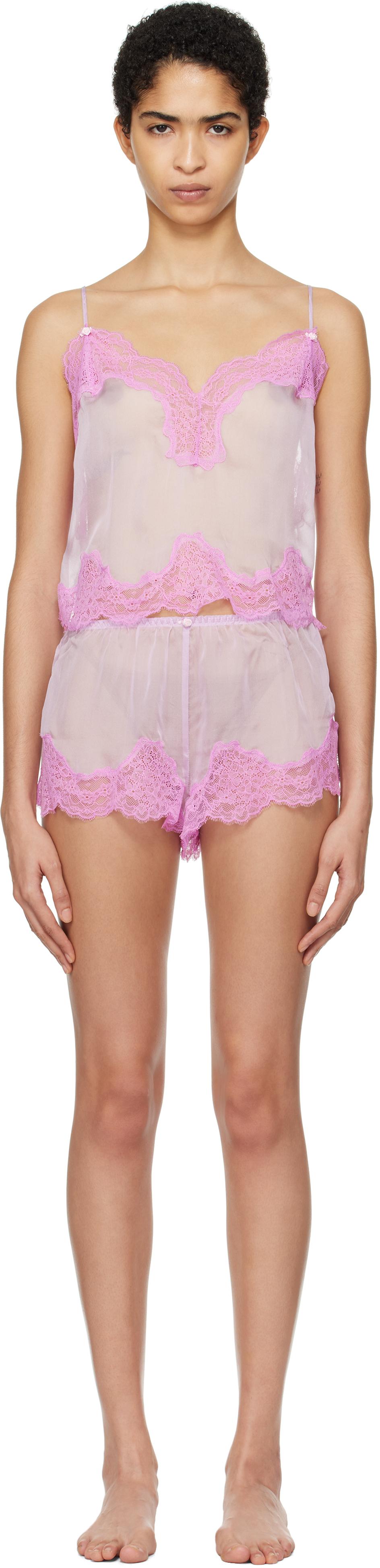SKIMS Purple SKIMS Romance Lace Cami & Short Pyjama Set