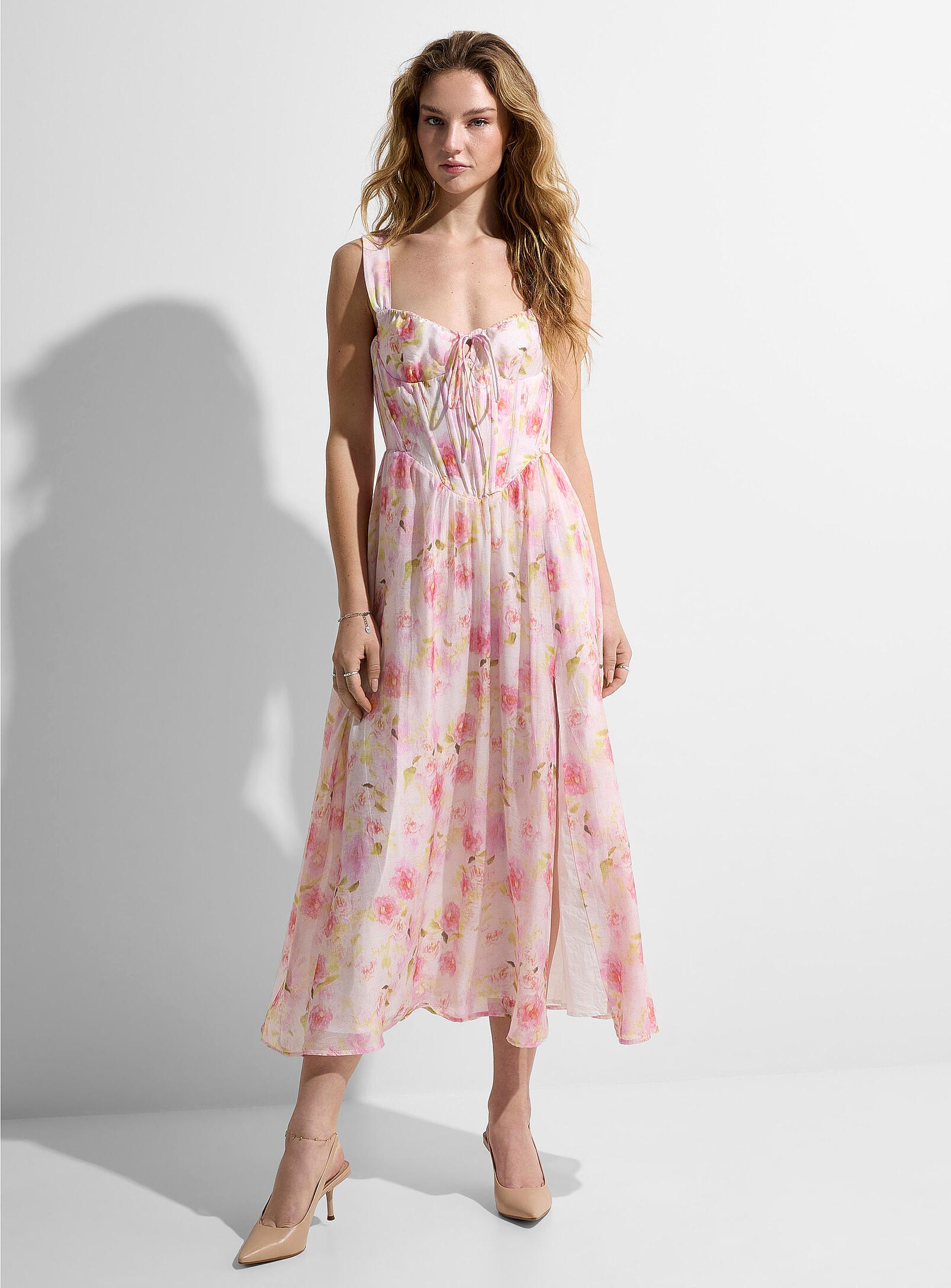 Bardot - Women's Esra watercolour flowers bustier dress