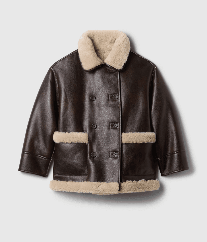 Reversible Recycled Vegan Leather Sherpa Jacket