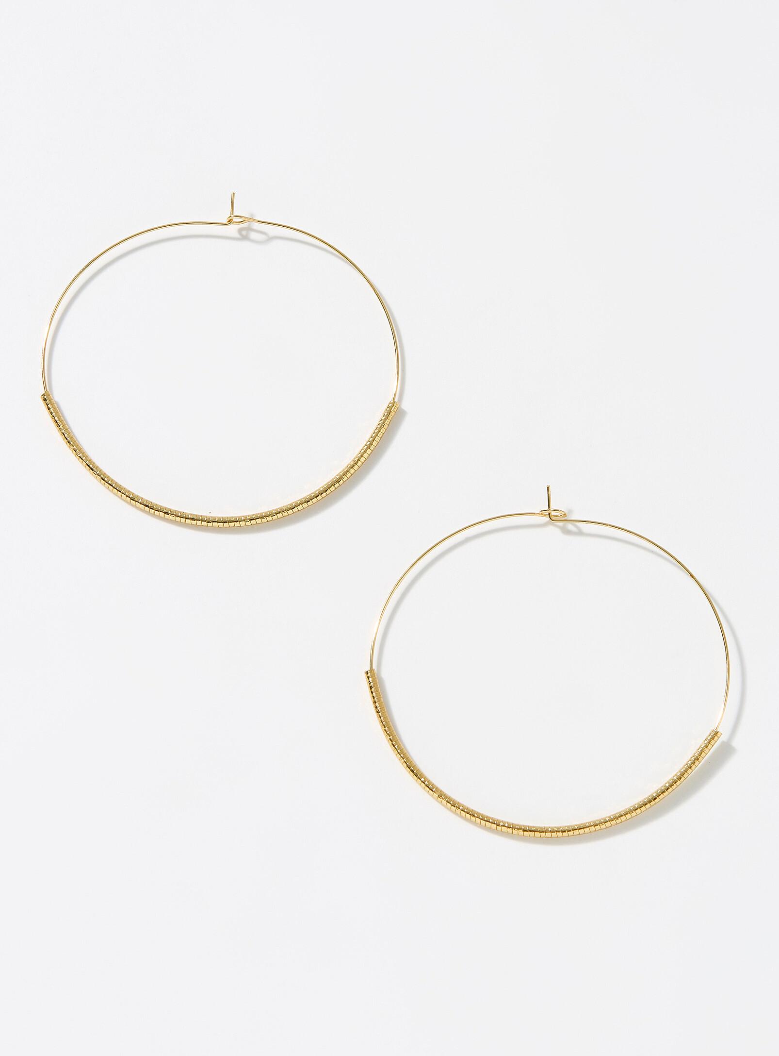 Simons - Women's Large metallic Hoop Earrings