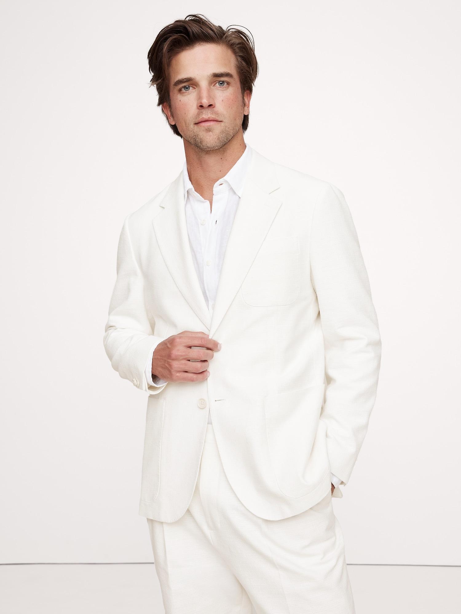 Cotton-Linen Blend Suit Jacket