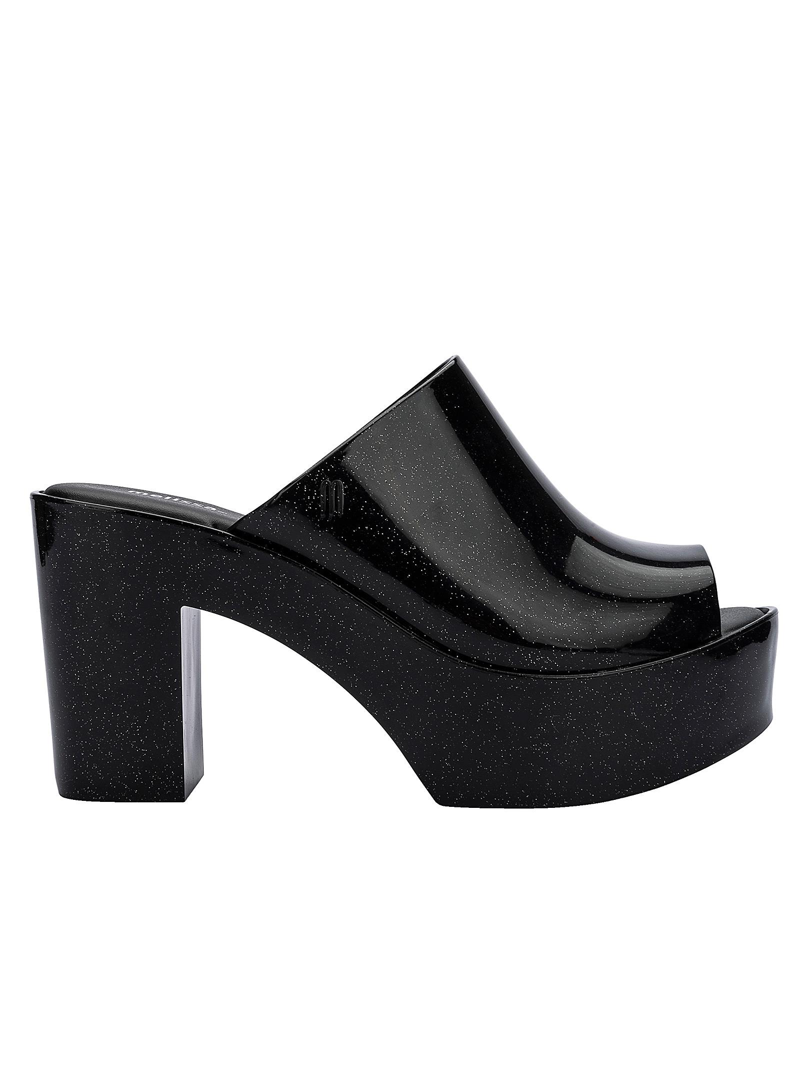 Women's Soft plastic heel platform mule