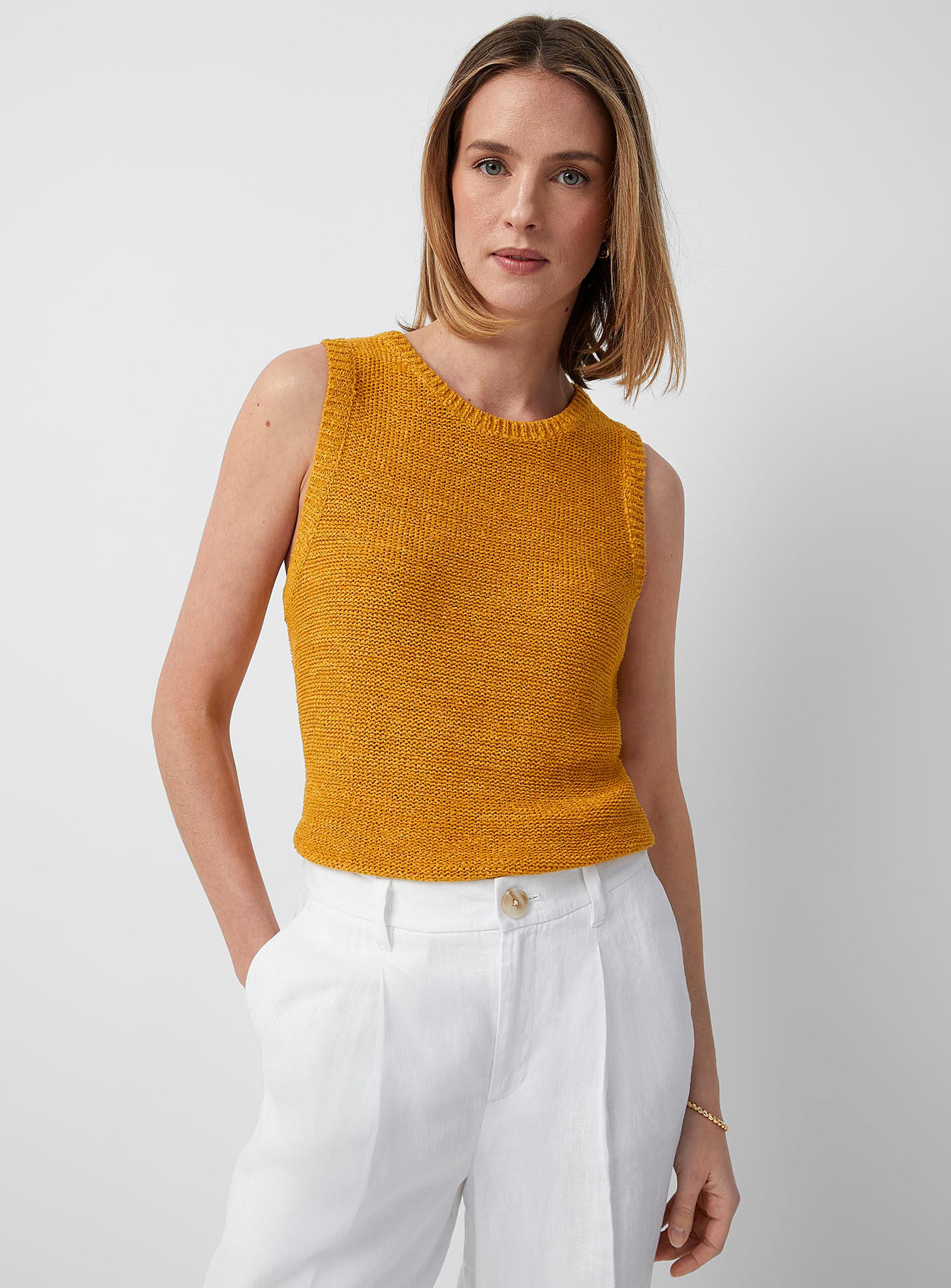 Contemporaine - Women's Ribbon knit sweater vest