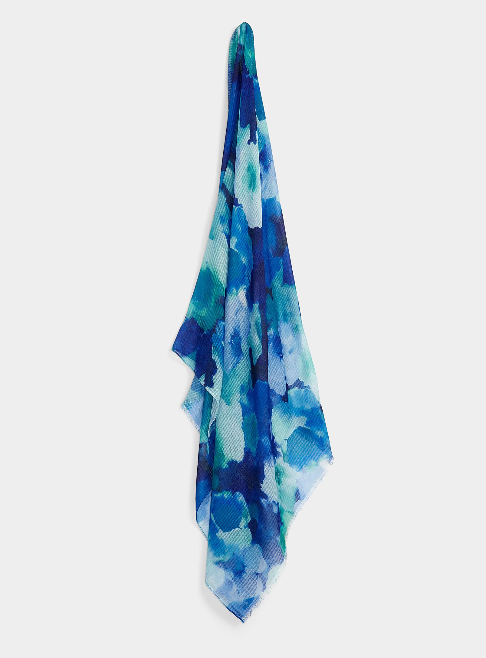 Echo Design - Women's Diffused flower textured lightweight scarf
