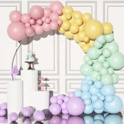 Pastel Balloon Garland Arch Kit With 122Pcs Latex Balloons In 5/10/12/18 Different Sizes, Macaron Perfect For Birthday Party, Graduation,Rainbow Decor
