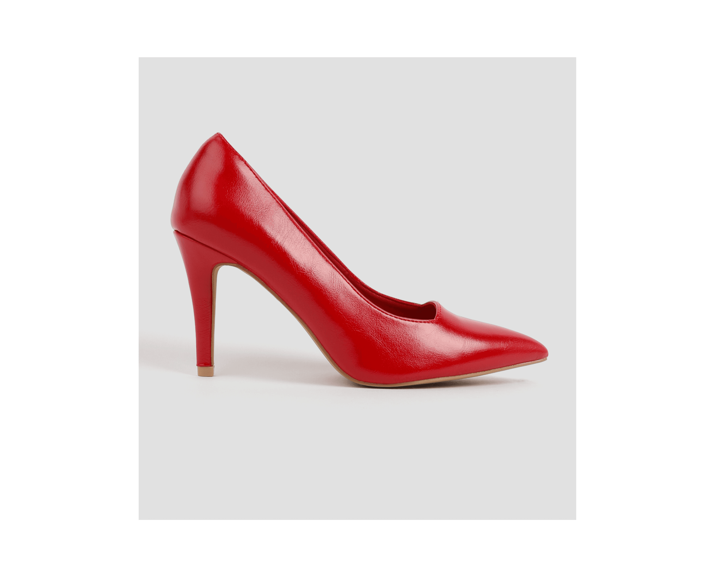 Ardene Red Faux Leather Pumps