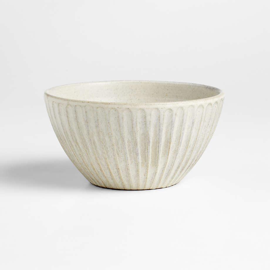 Carmel Ceramic Cereal Bowl with Exterior Ridges by Gaby Dalkin