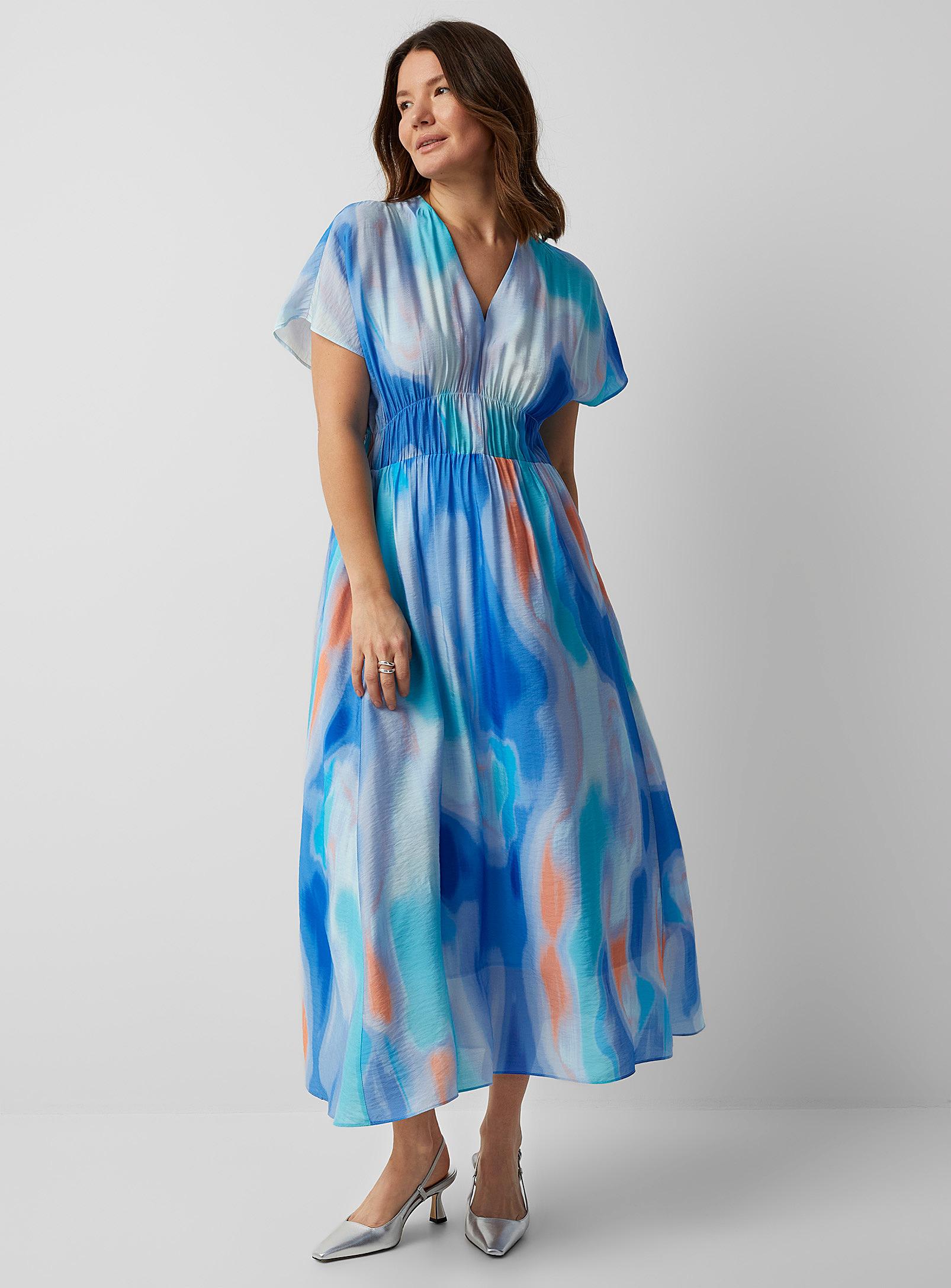 InWear - Jallie aquatic mirage ruched waist dress