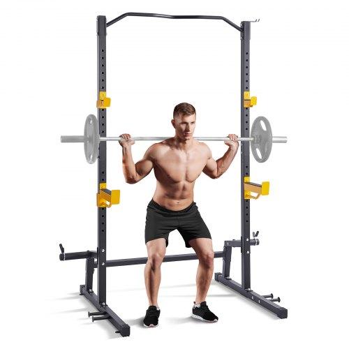 VEVOR Squat Stand Power Rack, Multi-Functional Power Rack with Pull up Bar