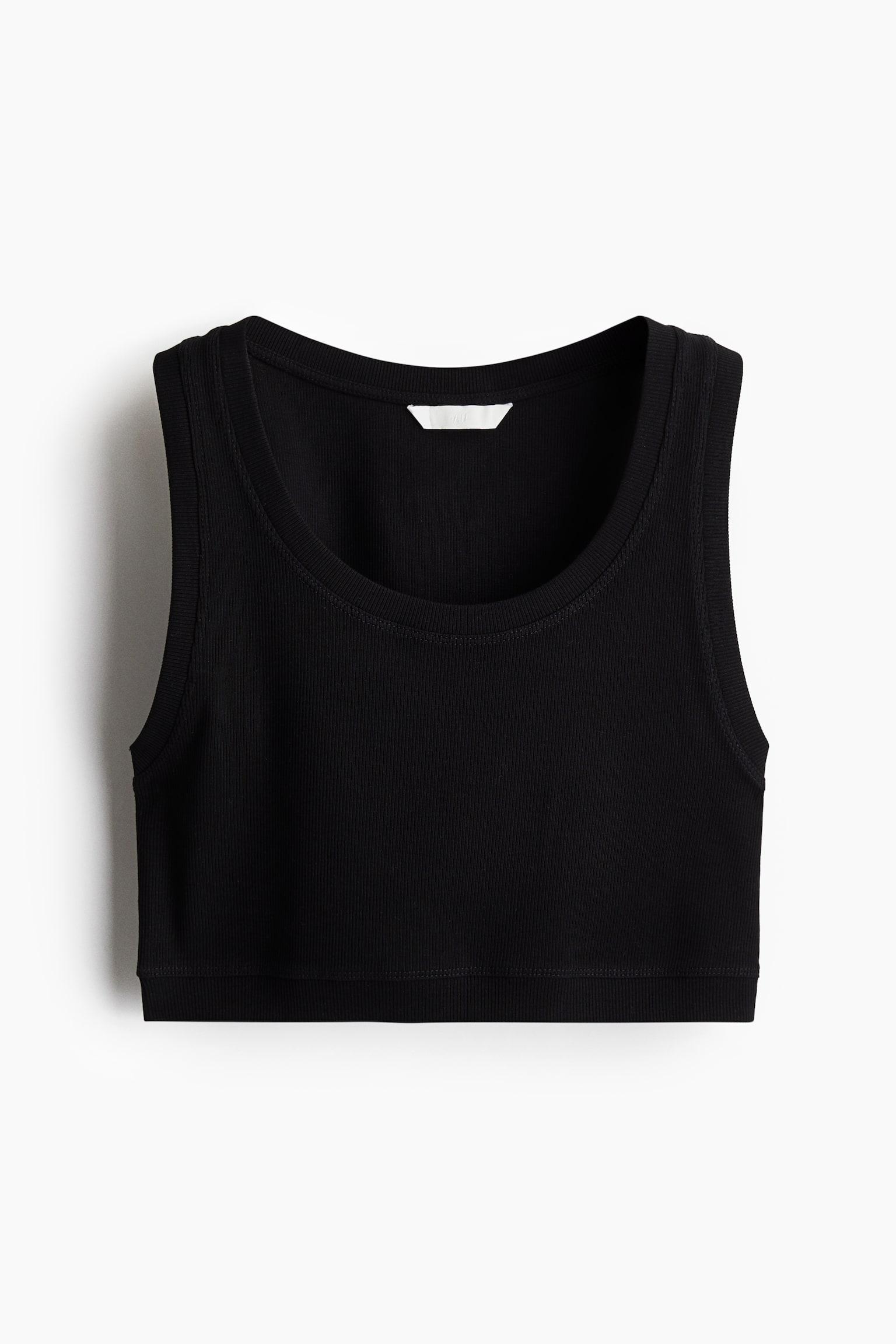 Cropped Ribbed Tank Top