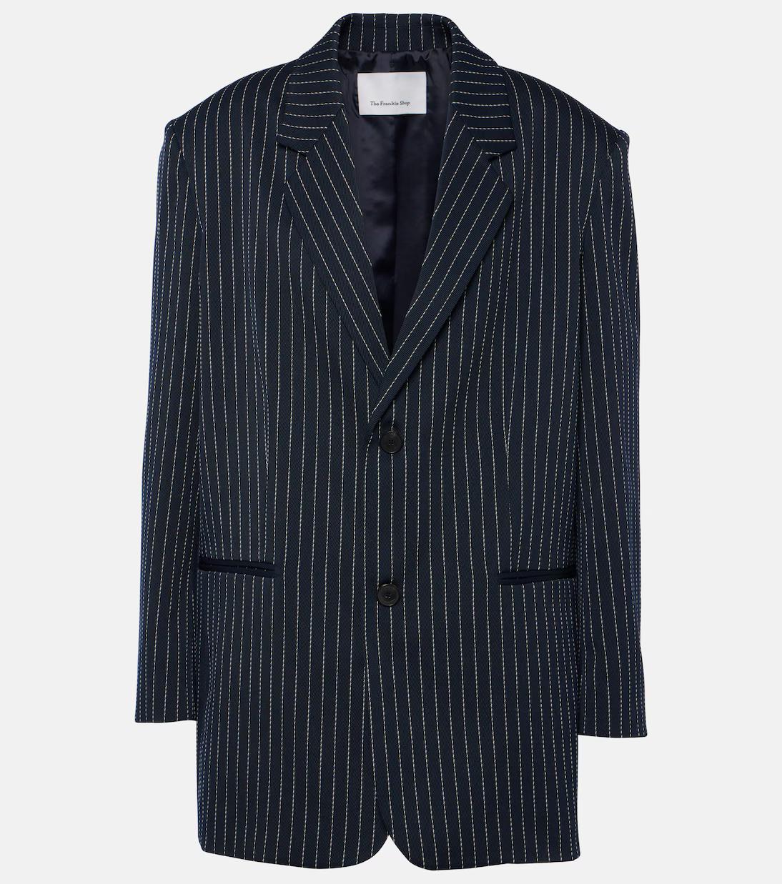 Aiden pinstripe twill blazer