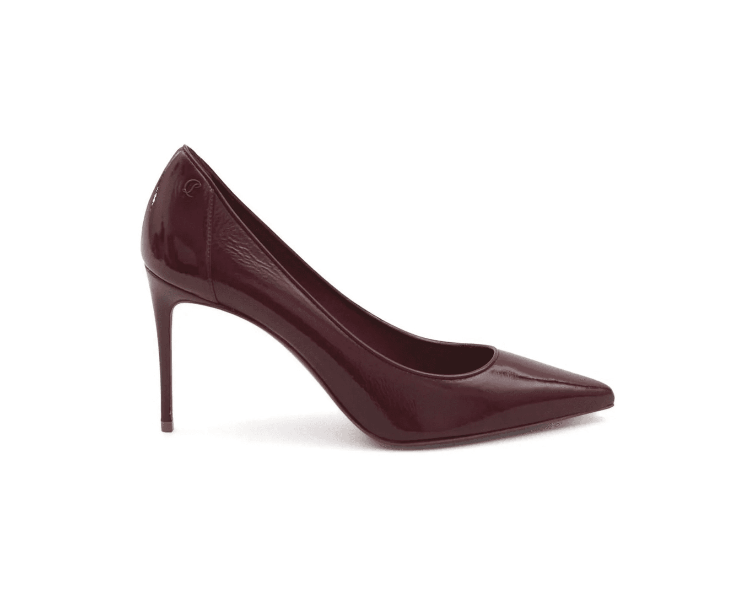 Christian Louboutin Women's Elegant Patent Calf Leather Heels Pumps in Bordeaux