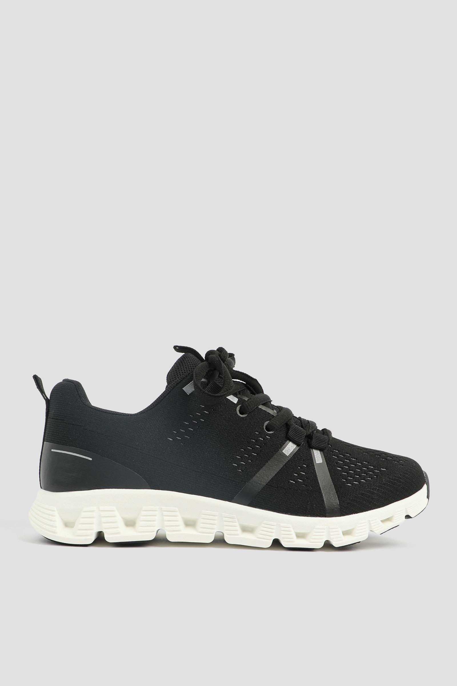 Ardene Lightweight Athletic Sneakers in Black | Size 9 | Faux Leather