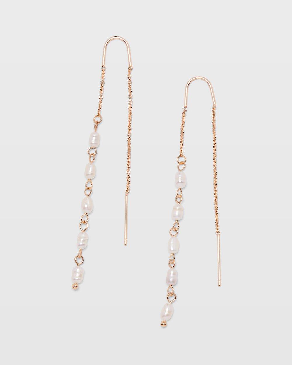 Mini Pearl Threader Earrings