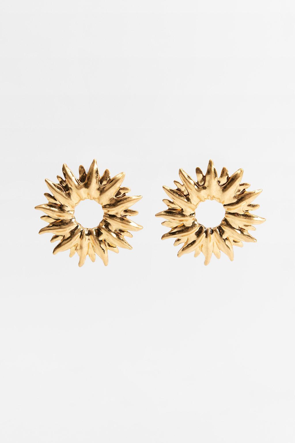 Metal Sun Earrings
