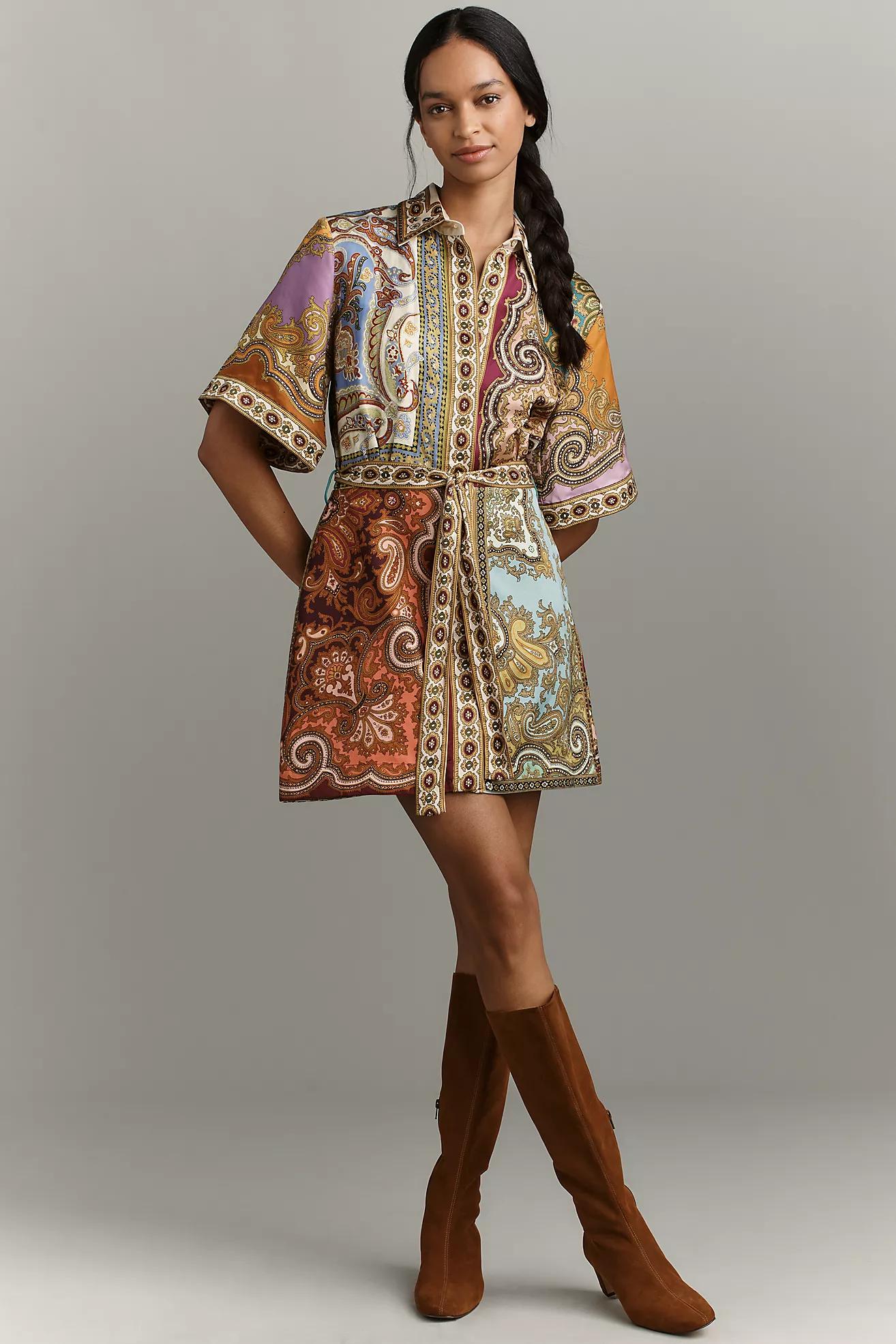 ALÉMAIS Clemenza Spliced Mini Dress