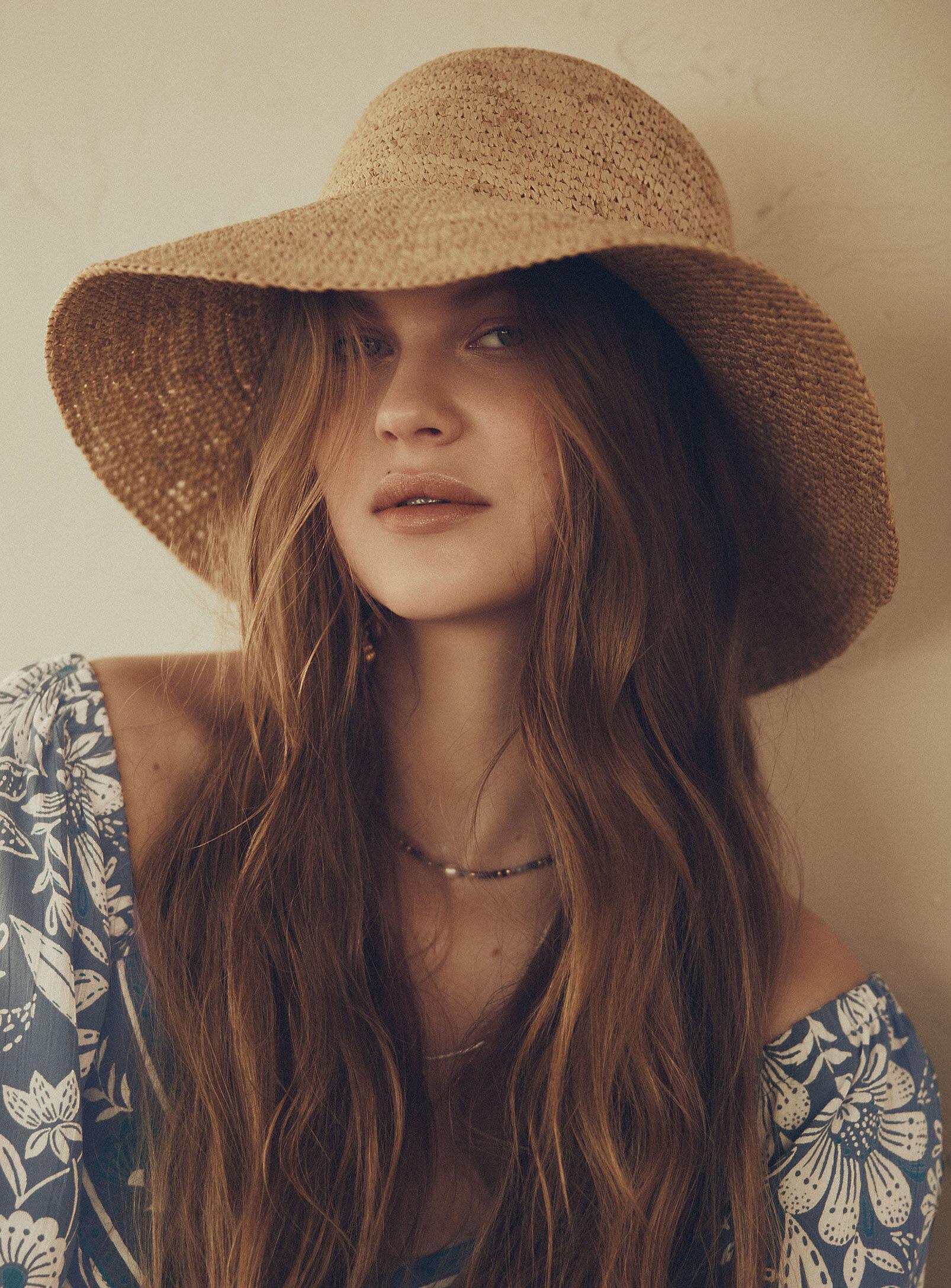 Natural straw cloche