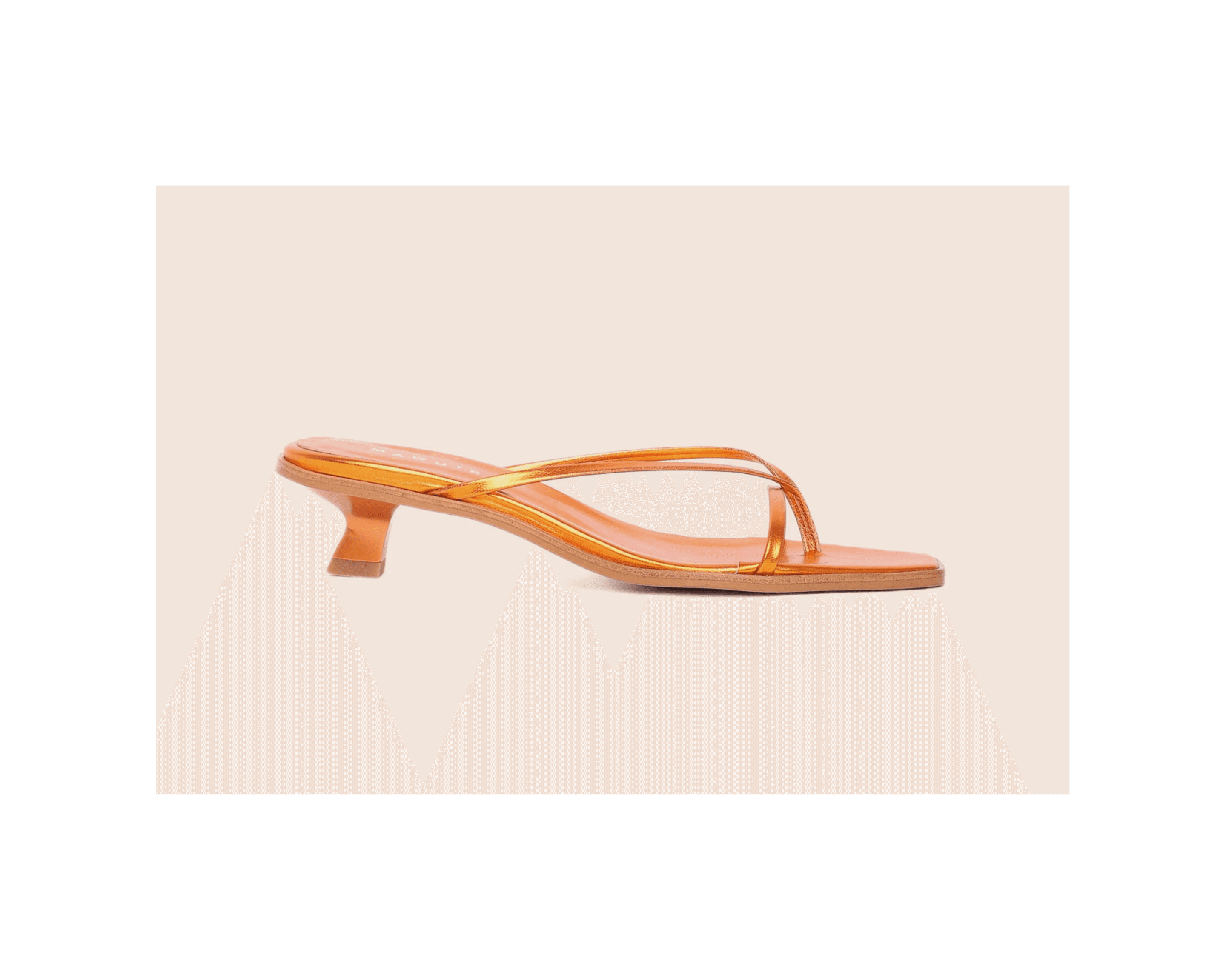 Ulla Orange Sandal Heeled Flip Flop $225