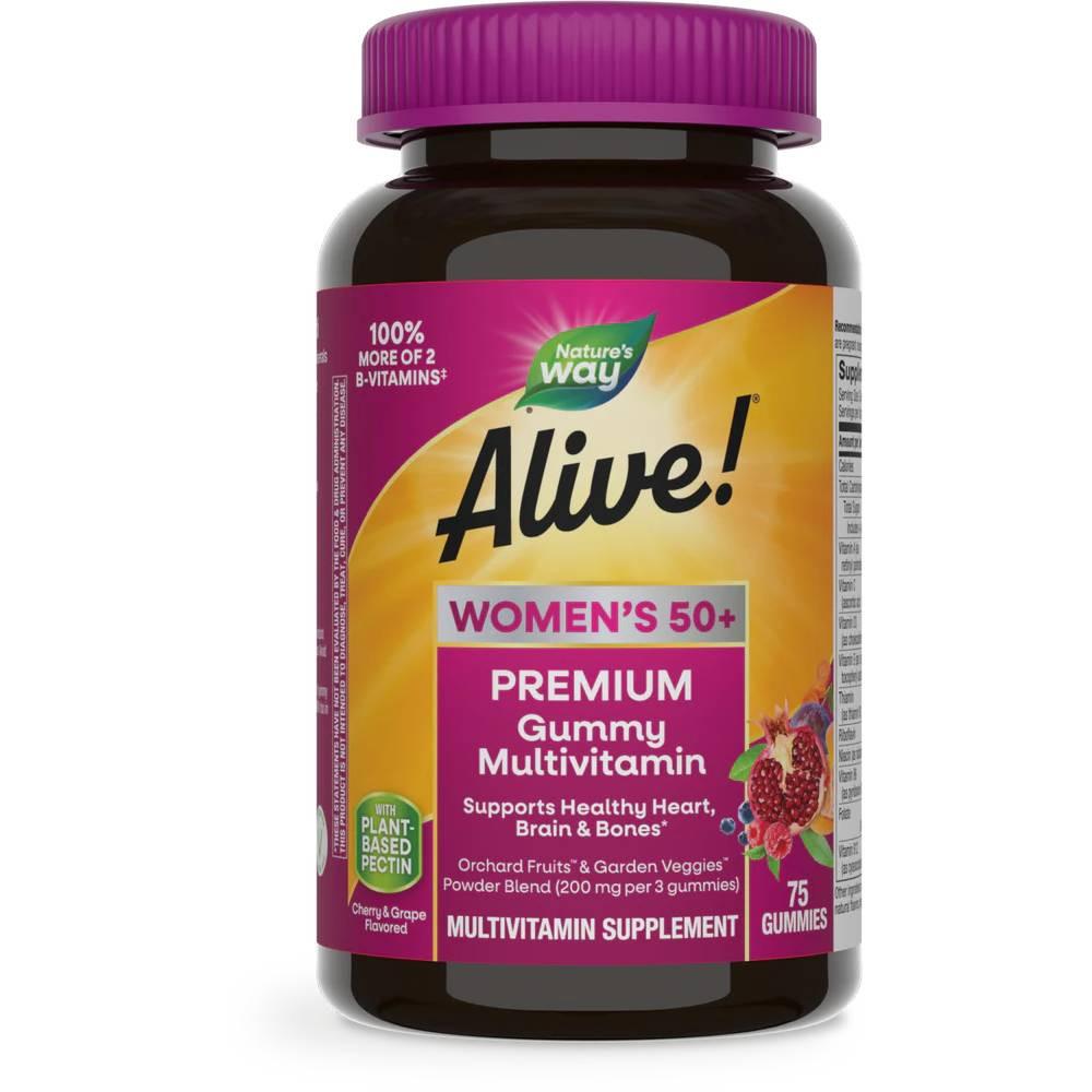 Nature's Way Alive Womens 50+ Premium Gummy Multi-Vitamin - 75 Gummies