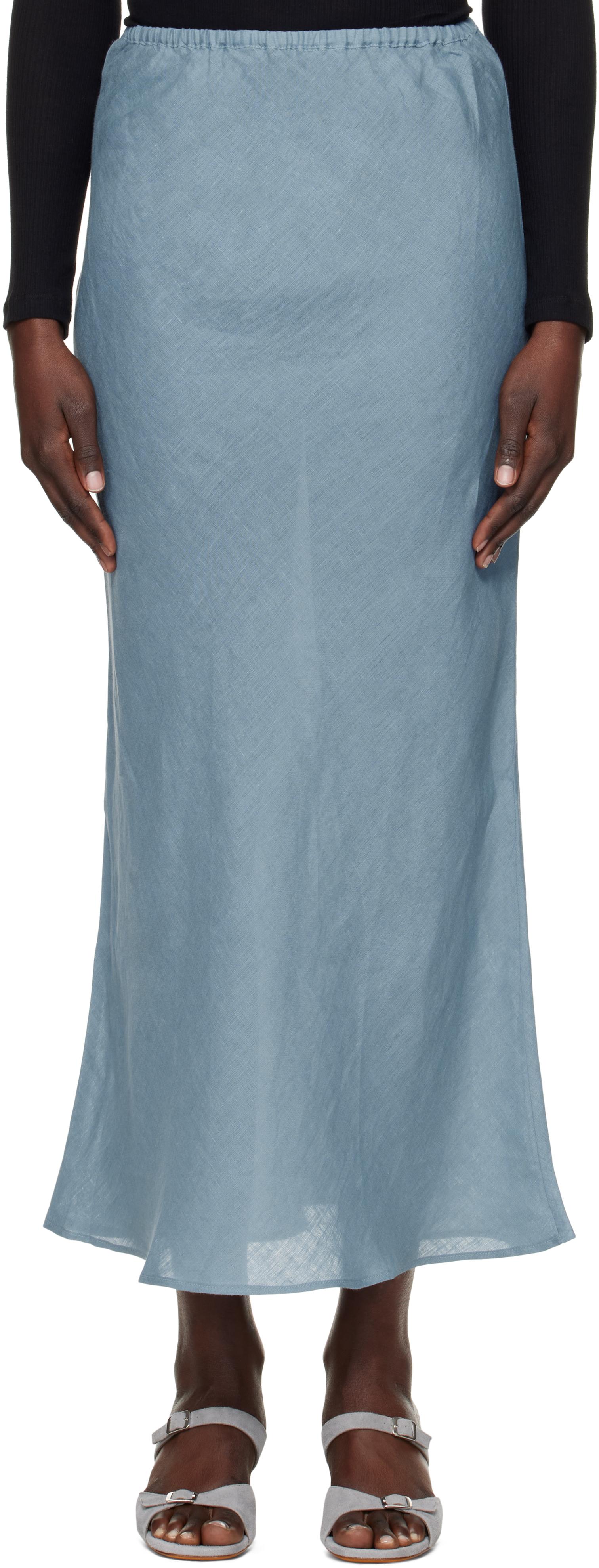 Baserange Blue Dydine Maxi Skirt