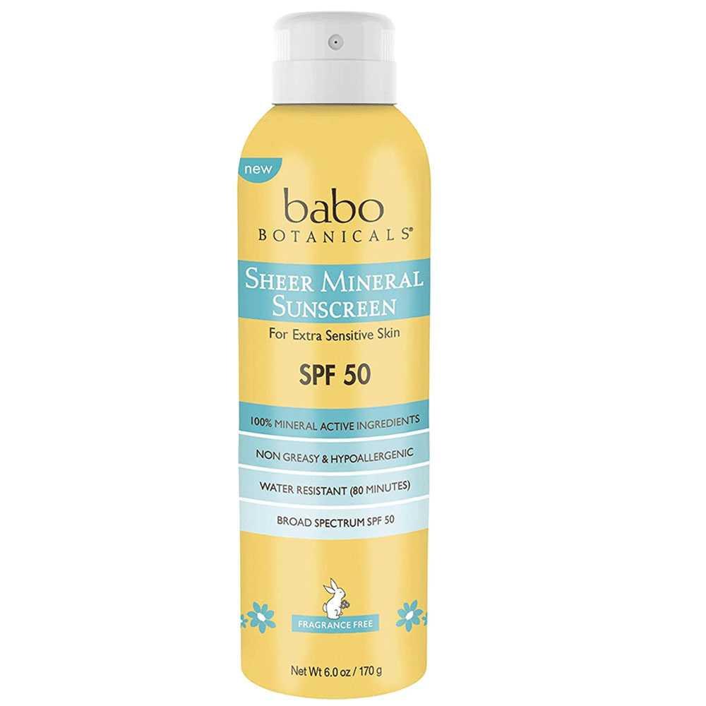 Babo Botanicals Sheer Mineral Sunscreen Spray SPF 50