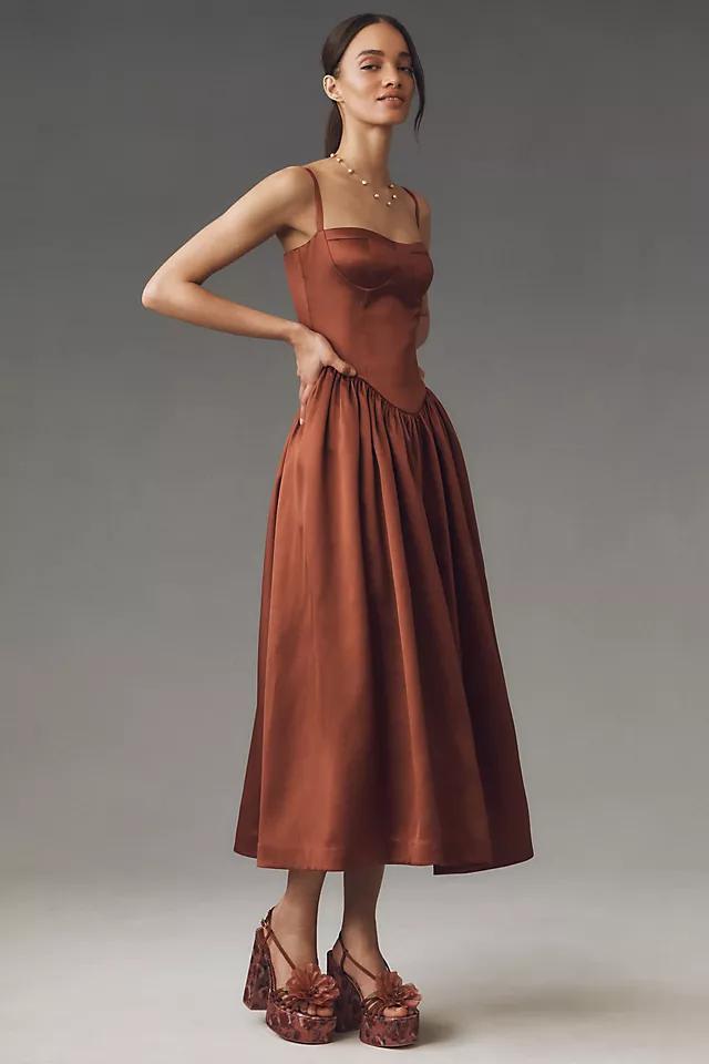 Mare Mare Amaya Corset Fit-and-Flare Midi Dress