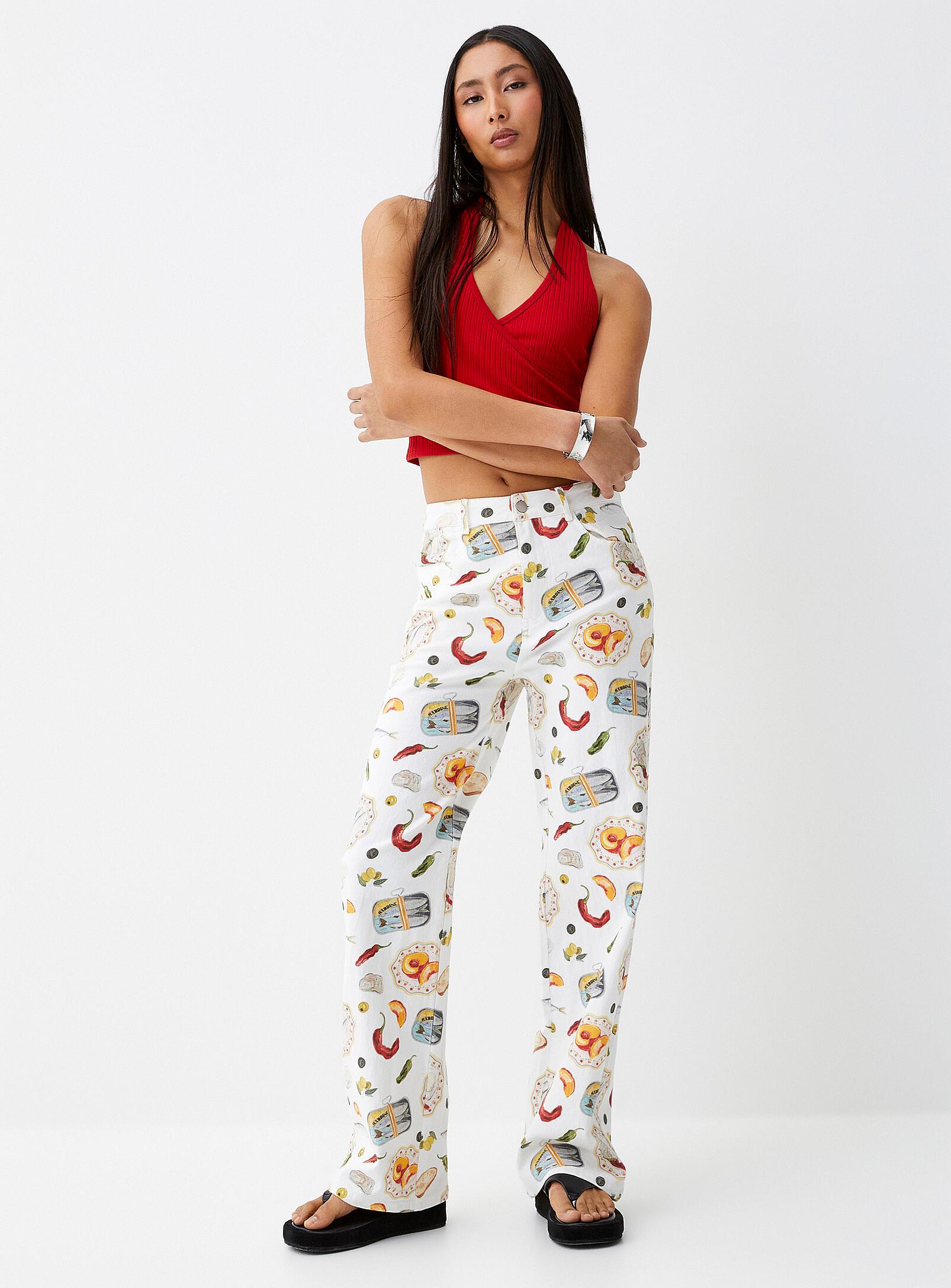 Twik - Le jean large bon appétit (Femme, Blanc, T.PETIT)