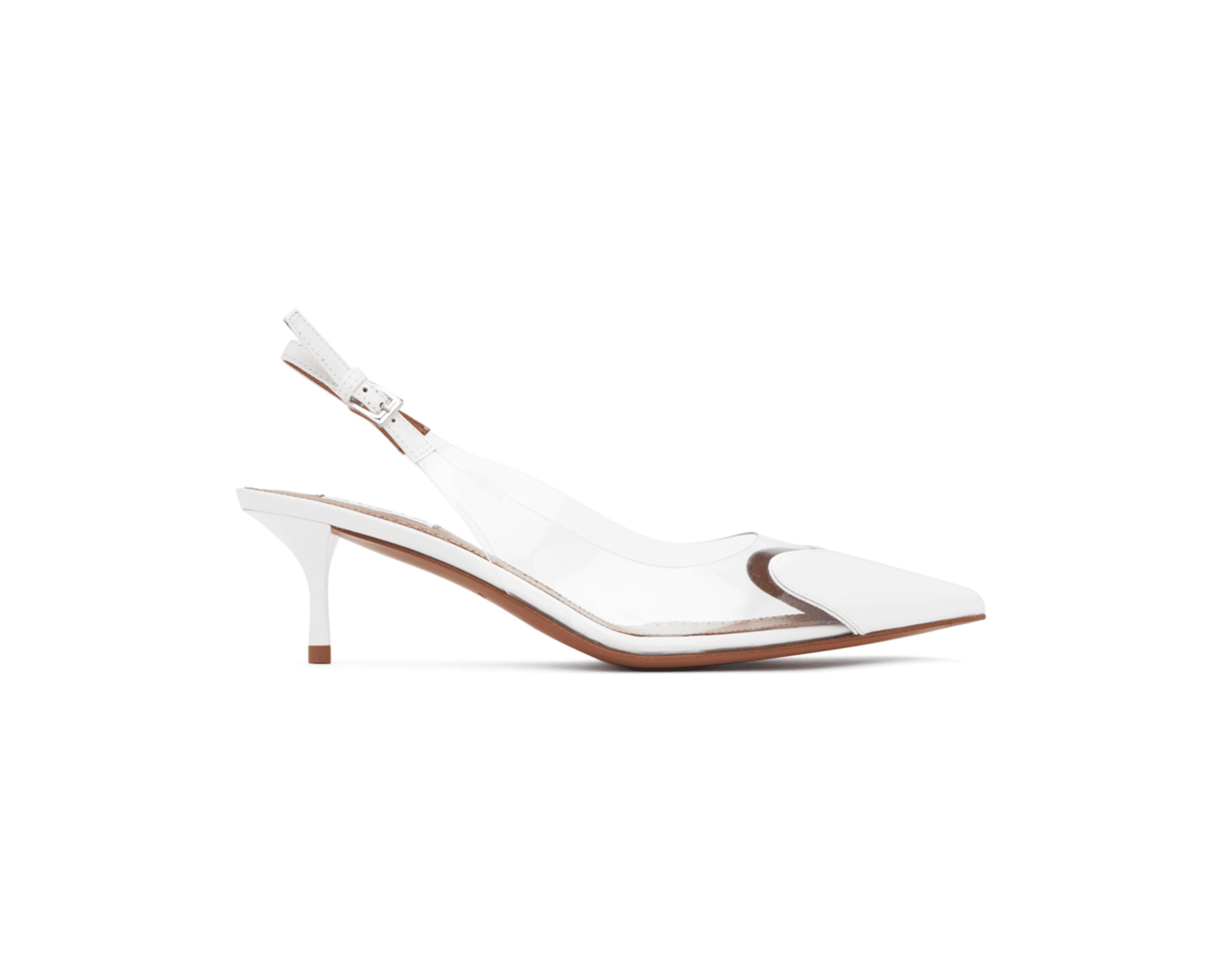 ALAÏA White Heart Slingback Heels