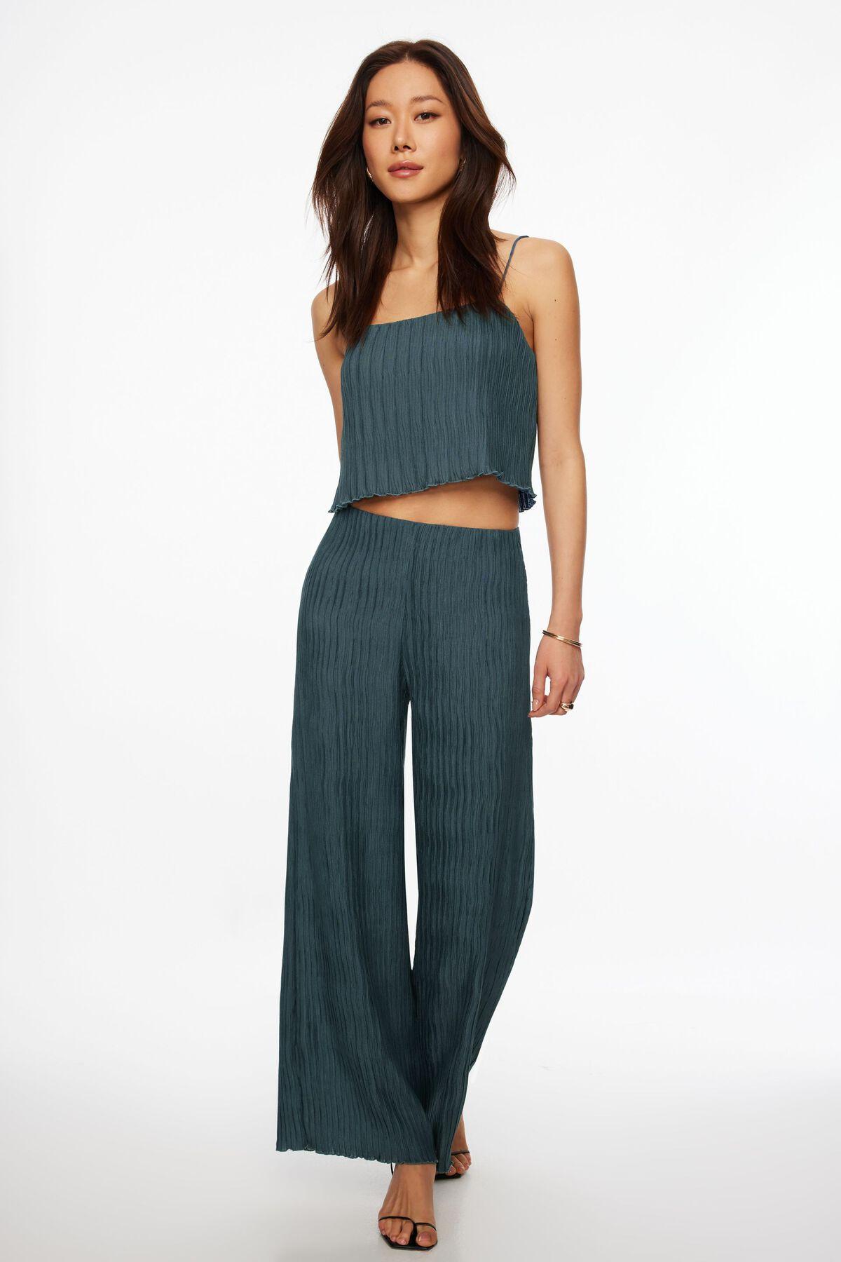 Malika Crinkled Wide Leg Pants