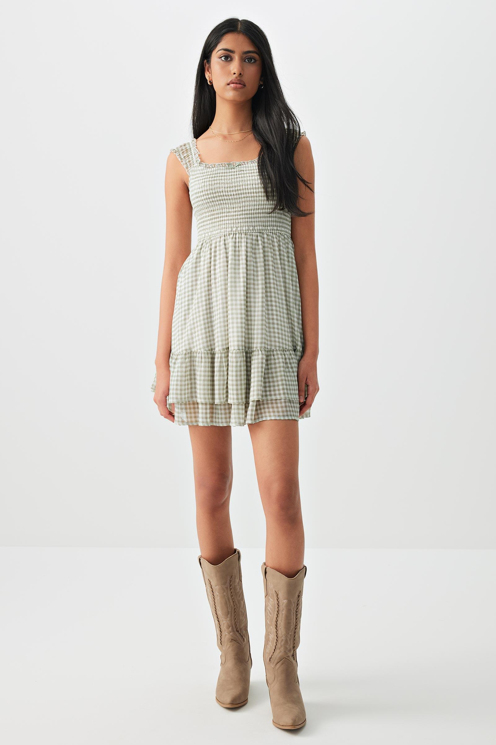 Ardene Printed Mini Chiffon Ruffle Dress