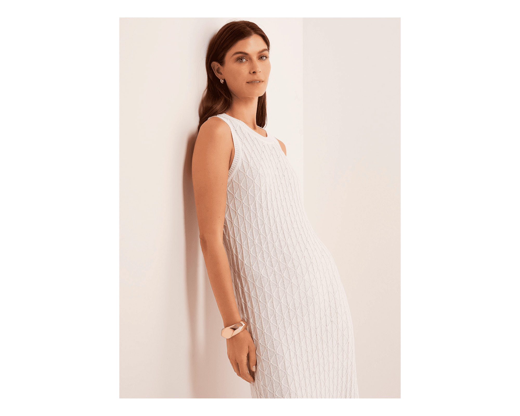 Women's Diamond knit midi dress