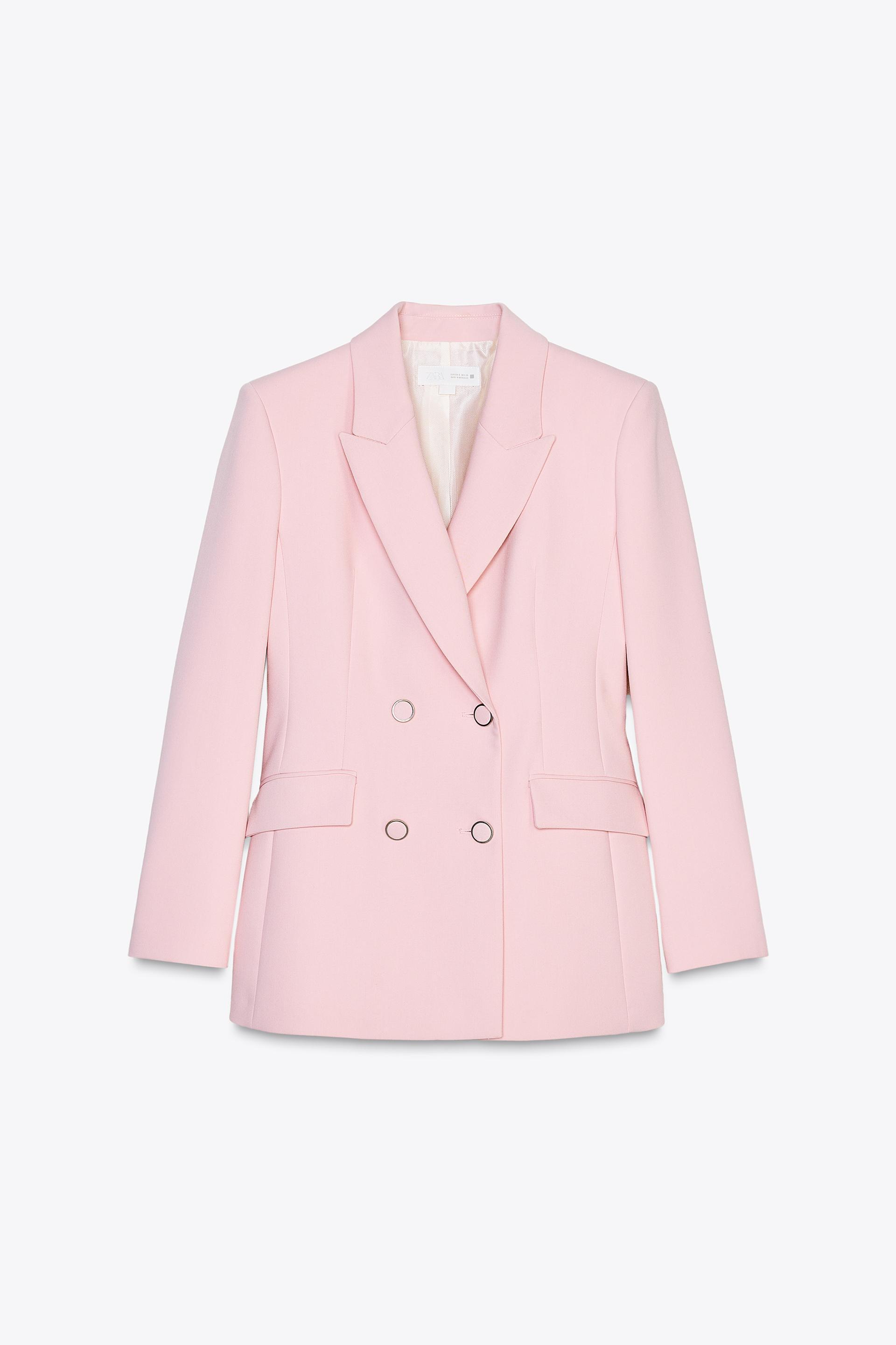 Double Breasted Shoulder Pad Blazer