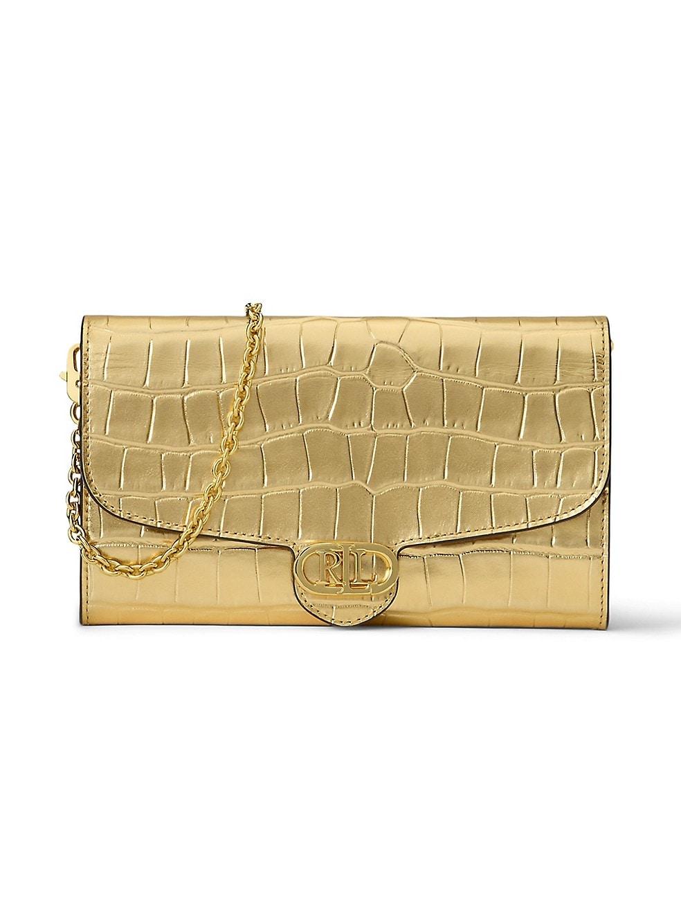 Croc-Embossed Medium Adair Crossbody