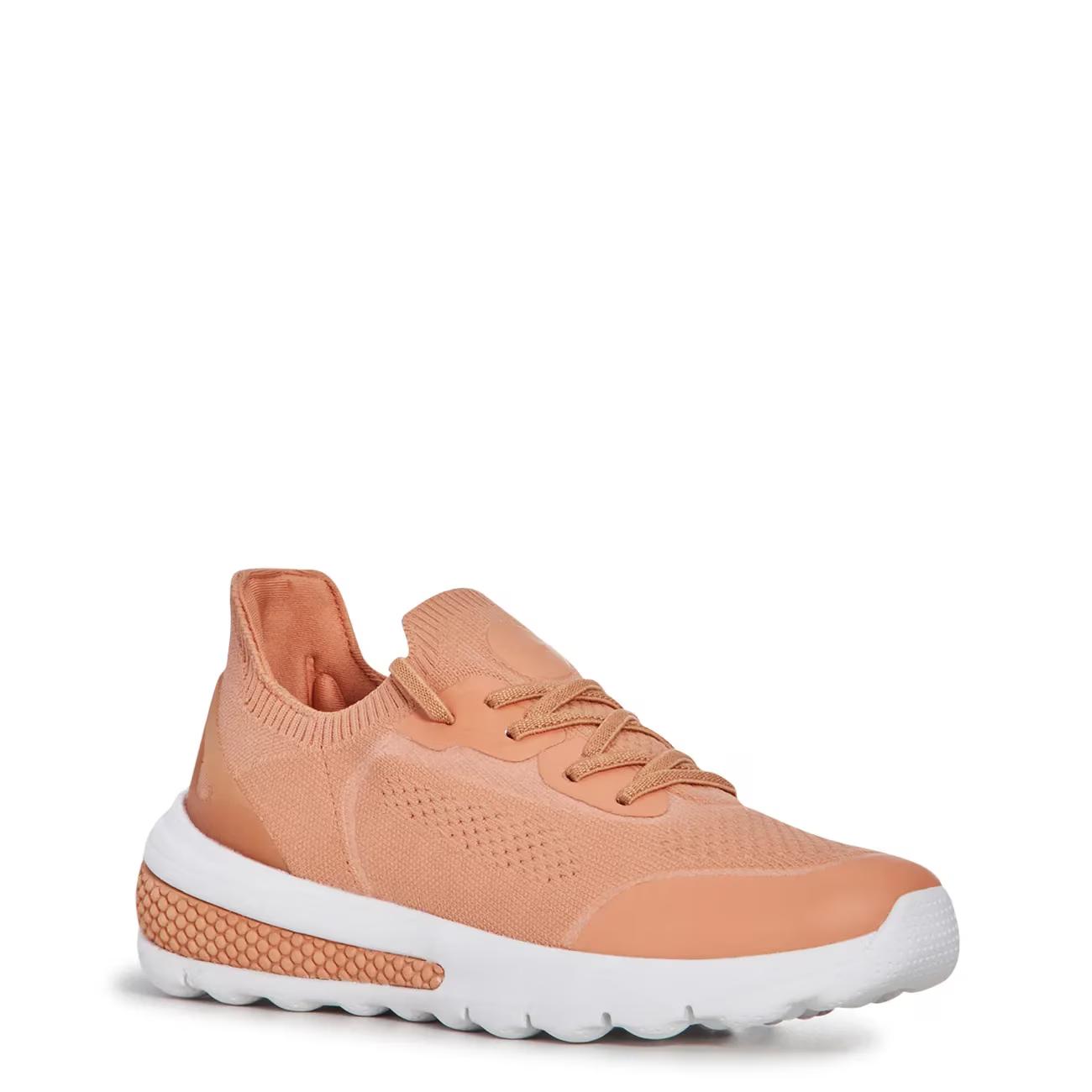 Geox Women's Spherica Actif Sneaker in Peach Size EU 38/US 8 Medium